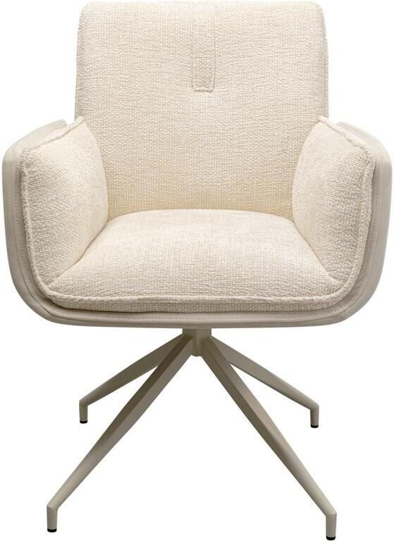 Kare Design Hilla draaistoel armleuningen creme
