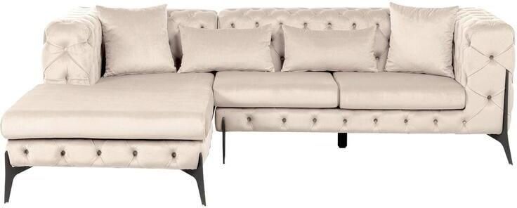 Kare Design Hoekbank Bellissima links fluweel beige