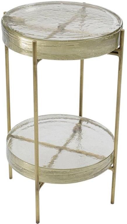 Kare Design Ice Double Bijzettafel Ø30 Cm Glas|Metaal