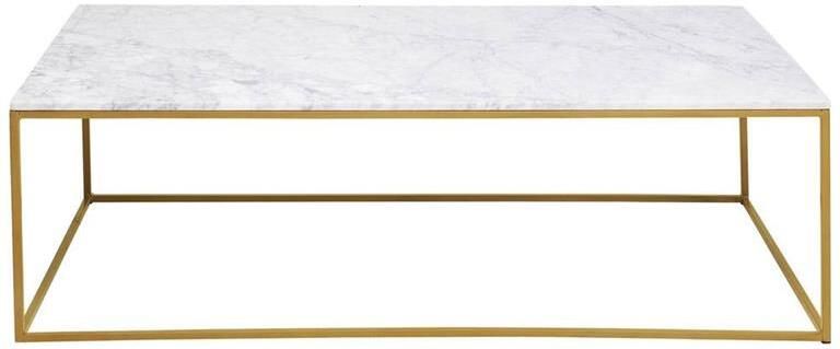 Kare Design Key West Gold Salontafel B120 X D60 X H40 Cm Marmer Metaal - Foto 2