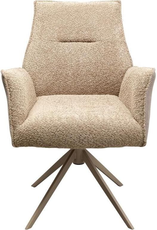 Kare Design Liverpool draaistoel armleuningen beige