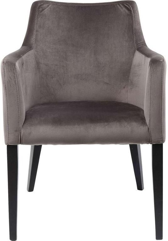 Kare Design Mode Stoel Grijs Fluweel Zwart Hout - Foto 2