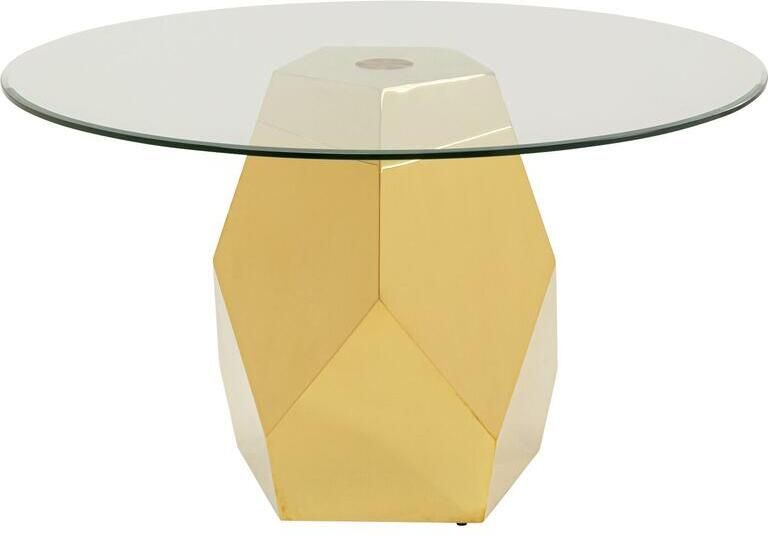 Kare Design Ricchezza Eettafel goud Ø130cm