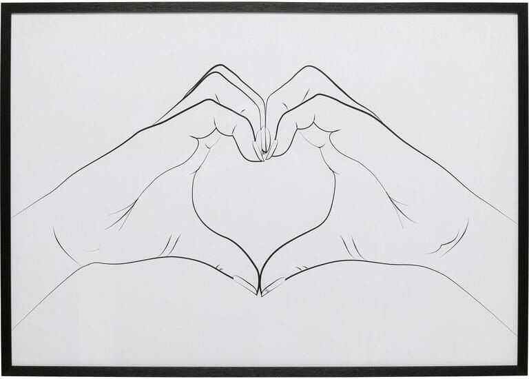 Kare Design Schilderij handen harten 103x73cm