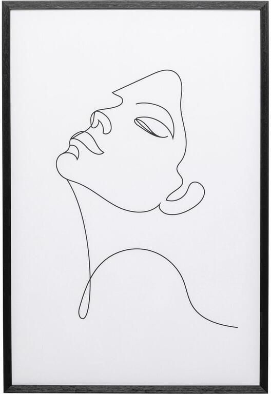 Kare Design Schilderij vrouw zwart en wit 63x93cm