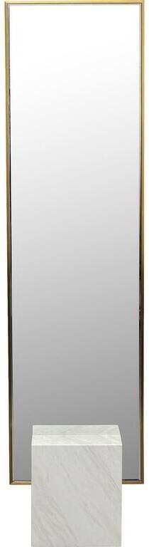Kare Design Staande Spiegel Hulda 180x46cm goud en wit