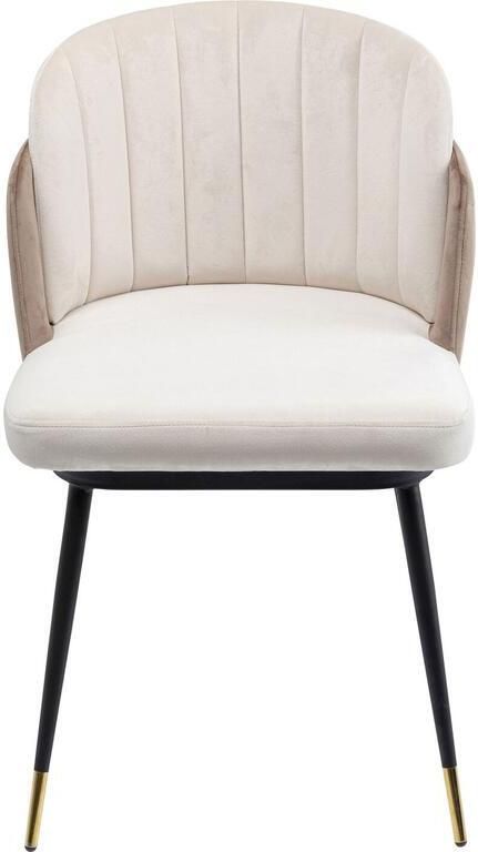 Kare Design Stoel Hojas fluweel beige en taupe - Foto 2