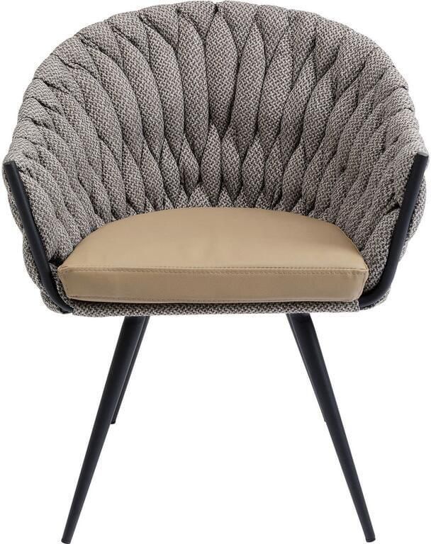 Kare Design Stoel met armleuningen Knot bruin - Foto 2