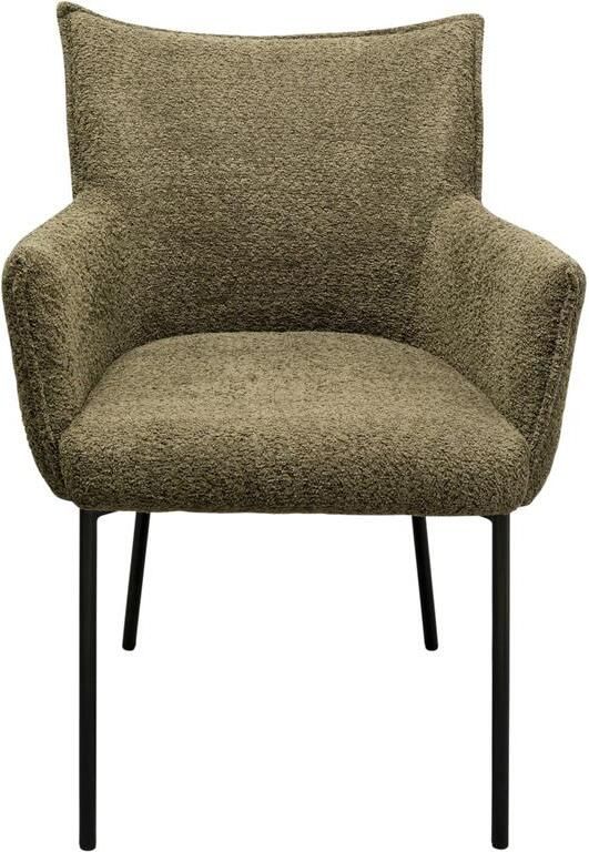 Kare Design Stoel met armleuningen Selma groen