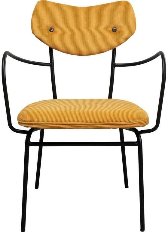 Kare Design Stoel met armleuningen Viola geel