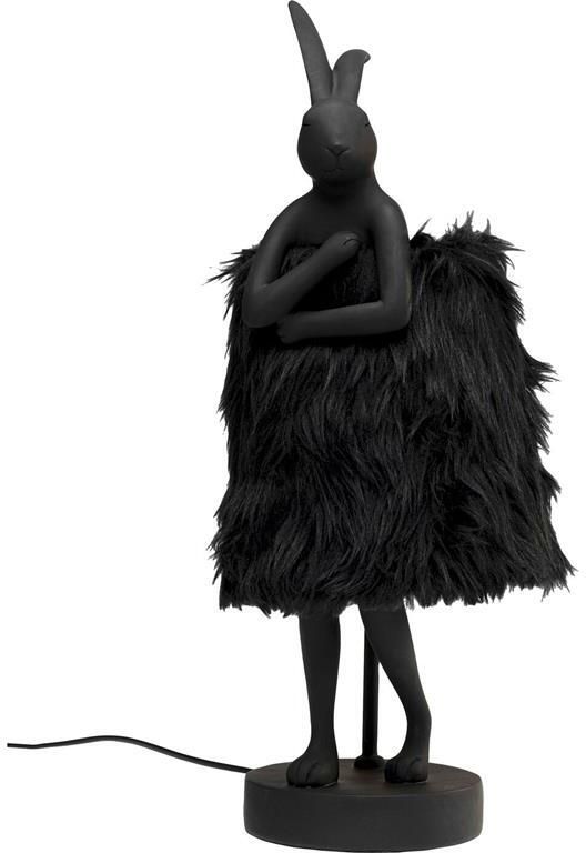 Kare Design Tafellamp Animal konijn Fluff 50cm zwart