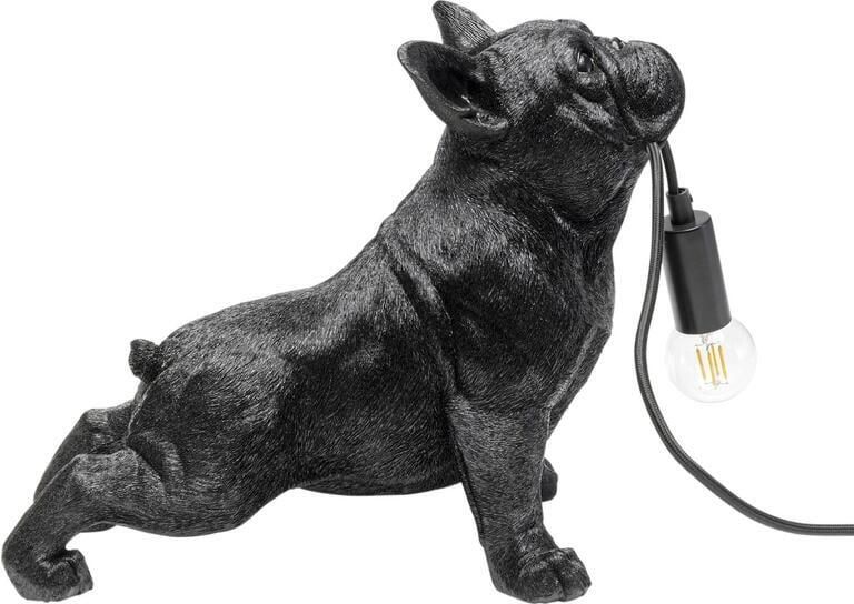 Kare Design Tafellamp bulldog zwart