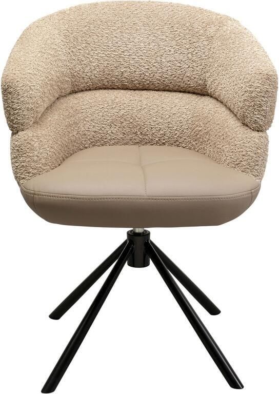 Kare Design Tasty draaistoel armleuningen taupe