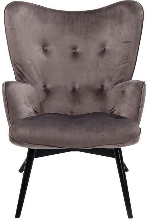 Kare Design Vicky Fauteuil Fluweel Grijs