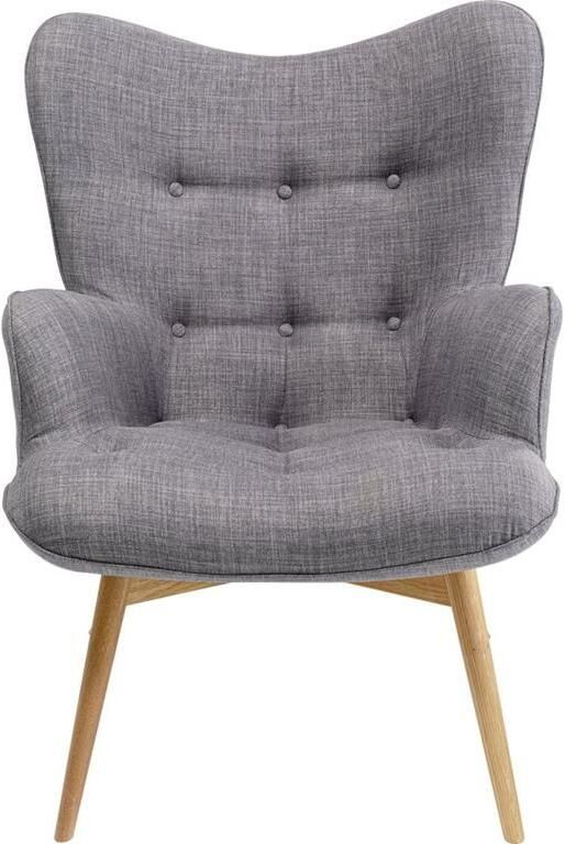 Kare Design Vicky Fauteuil Stof Grijs
