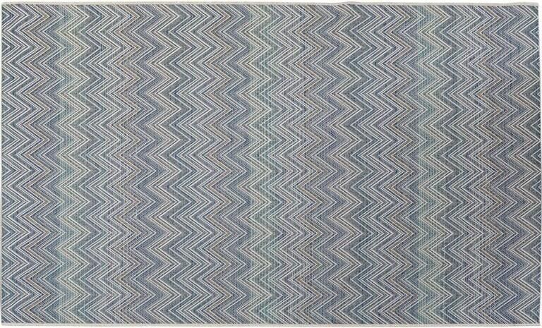 Kare Design Vloerkleed Zigzag blauw 330x230cm