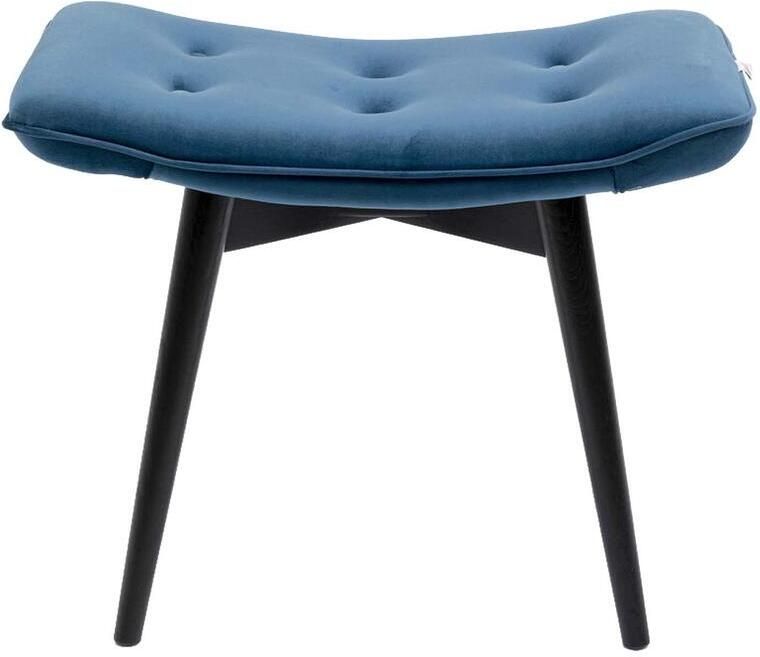 Kare Design Voetsteun Vicky fluweel olieblauw