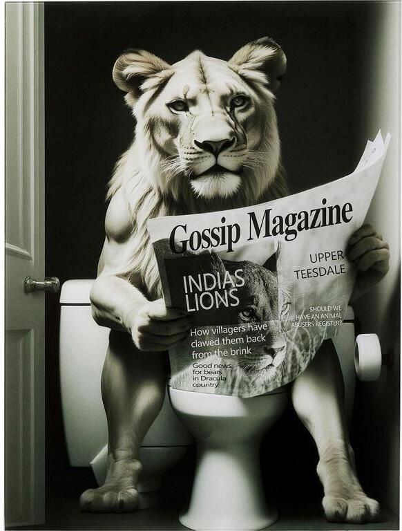 Kare Design Wandfoto leeuwin dagblad 60x80cm