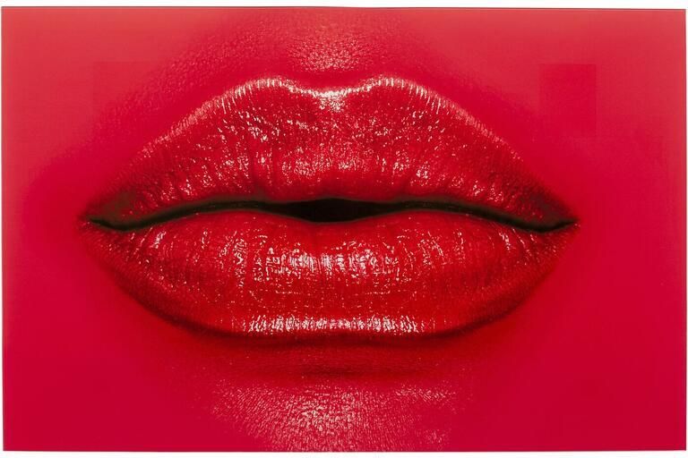 Kare Design Wandfoto Rode Lippen 120x80cm