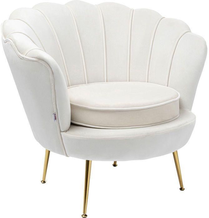 Kare Design Fauteuil Water Lily beige fluweel Goud - Foto 2