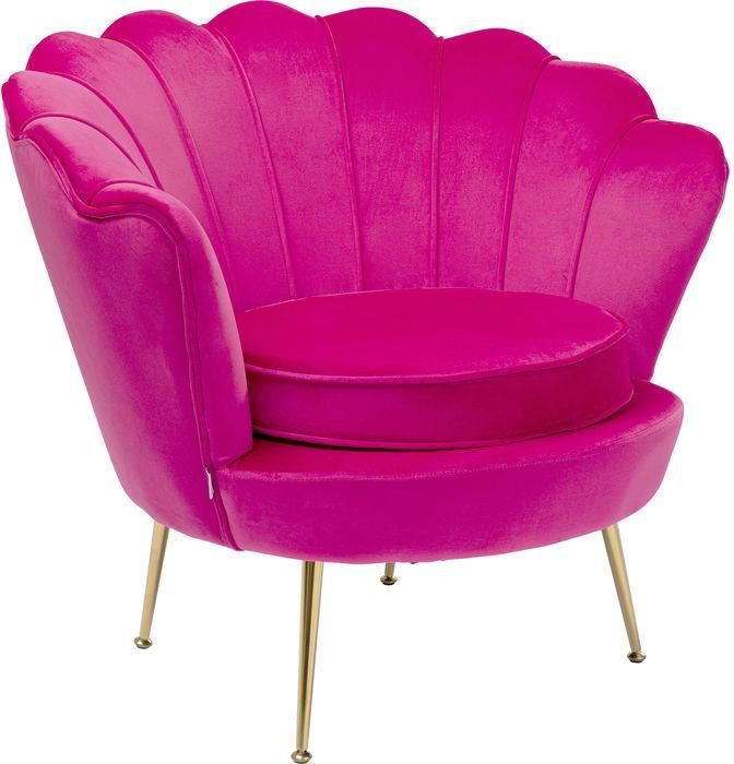 Kare Design Water Lily Gold Fauteuil Roze Fluweel - Foto 2