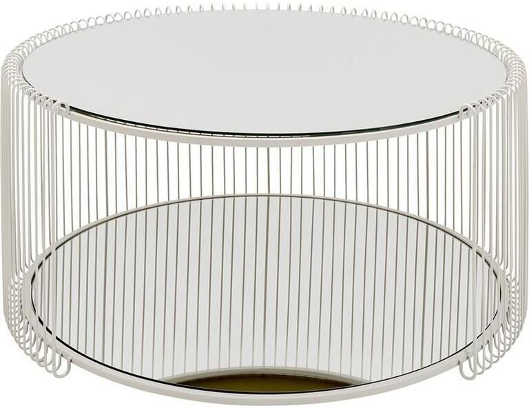 Kare Design Wire Double Salontafel beige Ø80cm