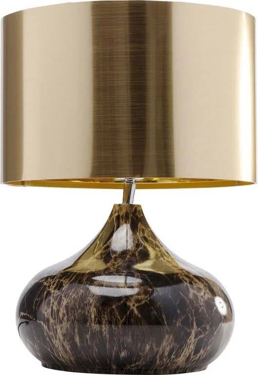 Kare Design Tafellamp Mamo Deluxe bruin en goud