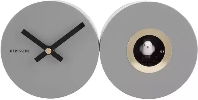 Karlsson Duo Cuckoo Wandklok Grijs