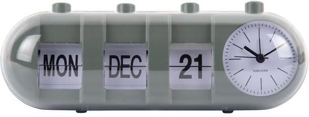 Karlsson Alarm Clock Retro Tube Calendar Flip