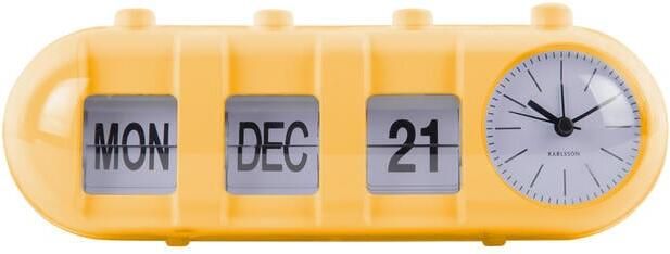Karlsson Alarm Clock Retro Tube Calendar Flip