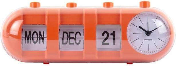 Karlsson Alarm Clock Retro Tube Calendar Flip