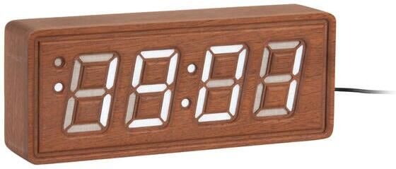 Karlsson Alarm Clock Solid Wood Engraved