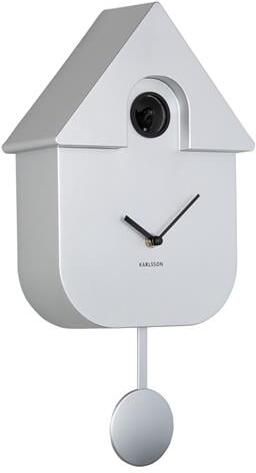 Karlsson Wall Clock Modern Cuckoo Metallic
