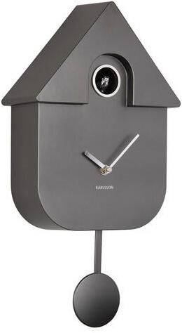 Karlsson Wall Clock Modern Cuckoo Metallic