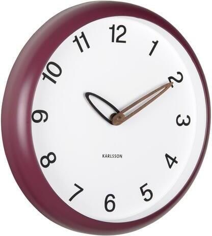 Karlsson Wandklok Bella Dark mauve 4.2x30x30cm