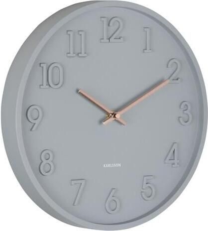 Karlsson Wandklok Calma Donkergrijs 3.8x30x30cm