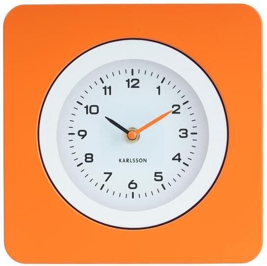 Karlsson Wandklok New Vintage Helderoranje 4.4x22x22cm