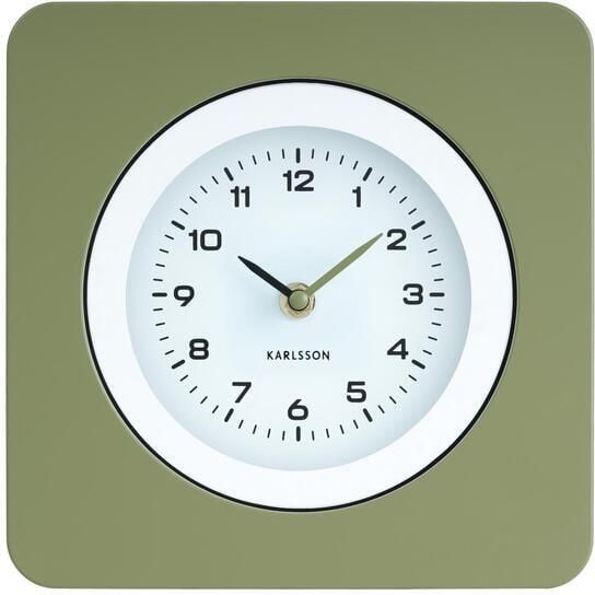 Karlsson Wandklok New Vintage Legergroen 4.4x22x22cm