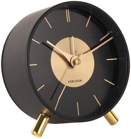 Karlsson Wekker Gold Disc Zwart Ø12 cm