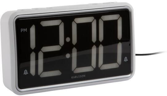 Karlsson Wekker New Retro Wit 16.5x4.5x9cm