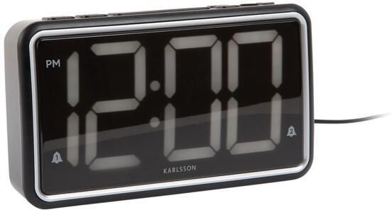 Karlsson Wekker New Retro Zwart 16.5x4.5x9cm