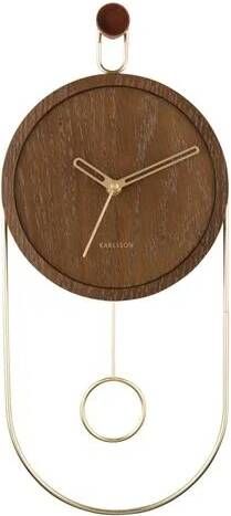 Karlsson Wall clock Swing pendulum dark wood veneer