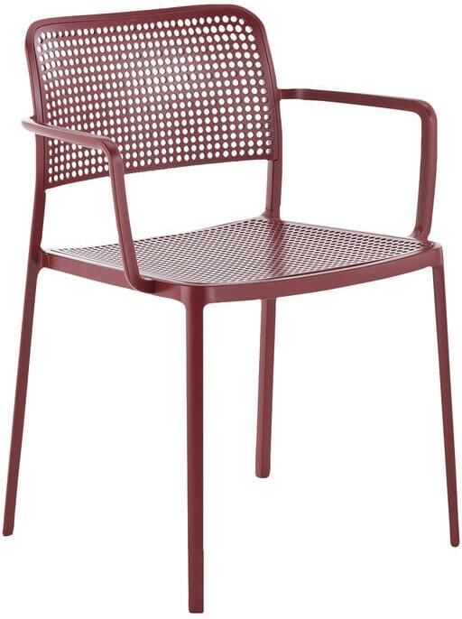 Kartell Audrey Eetkamerstoel met Armleuningen Burgundy