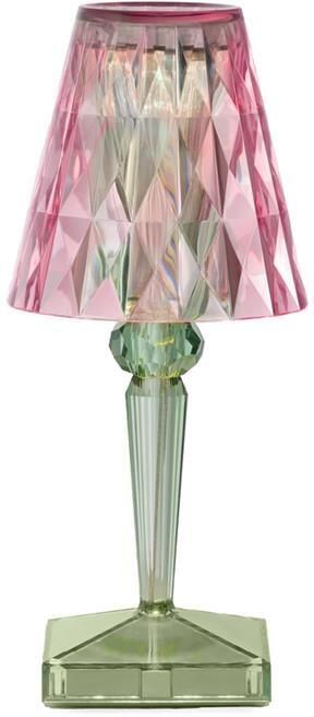 Kartell Battery Oplaadbare Tafellamp Pastel Pink Mint Green