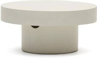 Kave Home Aiguablava ronde salontafel in wit cement Ø 66 cm - Foto 2