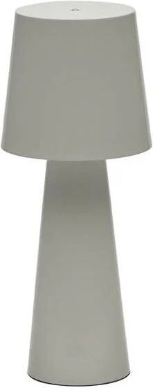Kave Home Arenys grote tafellamp met grijs geschilderde afwerking - Foto 1