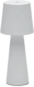 Kave Home Arenys klein tafellampje met wit geschilderde afwerking - Foto 1