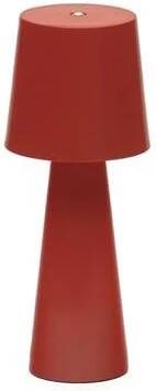 Kave Home Arenys tafellampje met rood geschilderde afwerking - Foto 1