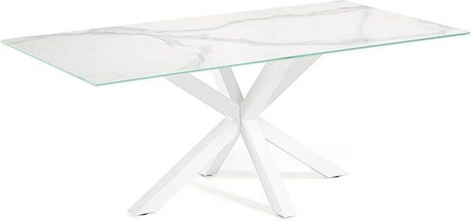 Kave Home Argo tafel 180 cm porselein wit benen (mtk0172) - Foto 2