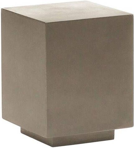 Kave Home Bijzettafel Rustella Cement 35 x 35cm Grijs Vierkant